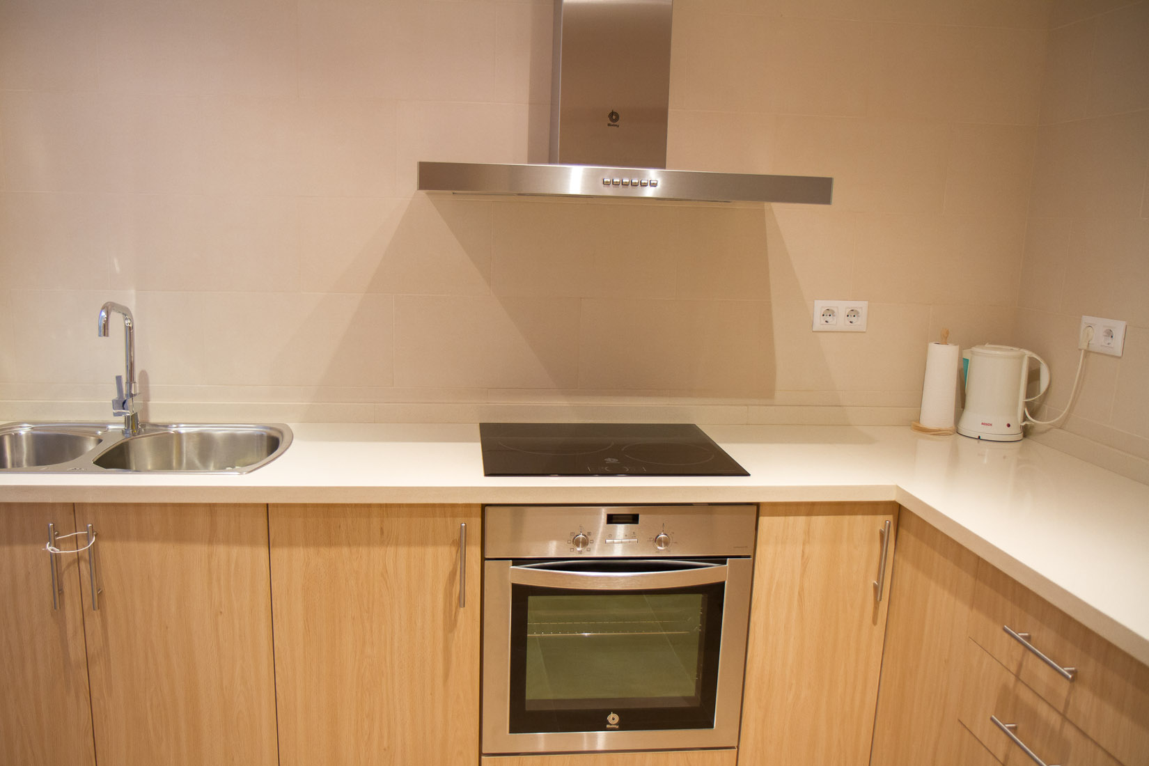 Modern fully equipped kitchen.